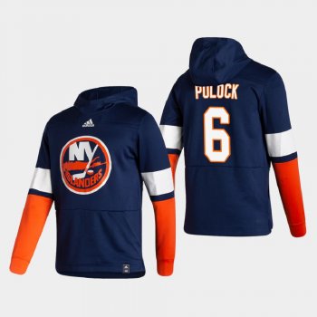 Men's New York Islanders Ryan Pulock #6 2021 Reverse Retro Authentic Pullover Special Edition Navy Hoodie