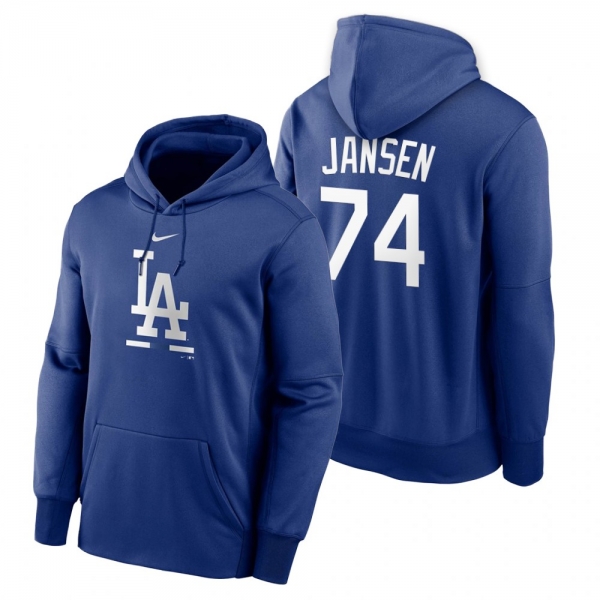 Los Angeles Dodgers Kenley Jansen Royal Legacy Performance Pullover Hoodie