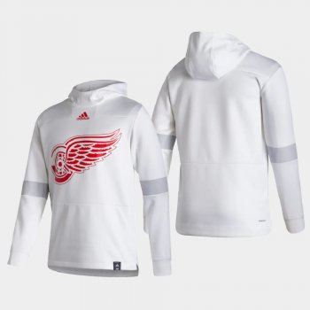 Men's Detroit Red Wings White 2021 Reverse Retro Authentic Pullover Special Edition Hoodie