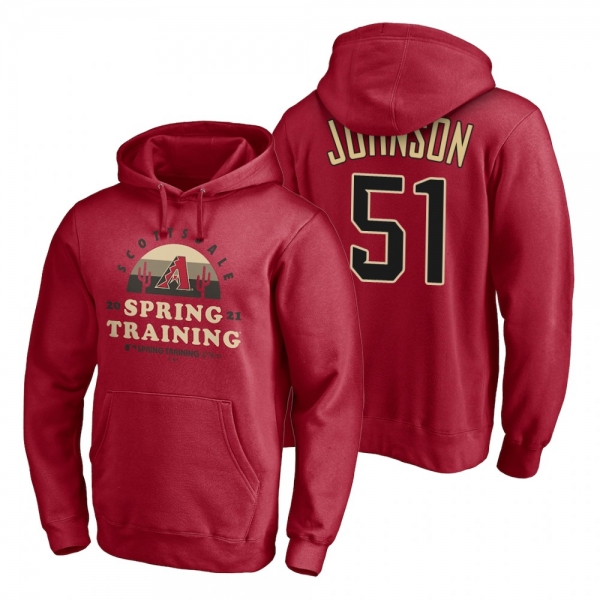 Arizona Diamondbacks Randy Johnson Red 2021 Spring Training Upper Decker Pullover Hoodie