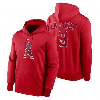 Los Angeles Angels Tommy La Stella Red Legacy Performance Pullover Hoodie