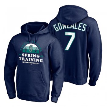 Seattle Mariners Marco Gonzales Navy 2021 Spring Training Upper Decker Pullover Hoodie