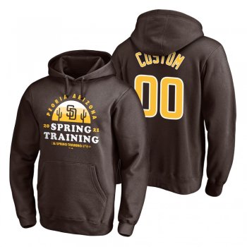 San Diego Padres Custom Brown 2021 Spring Training Upper Decker Pullover Hoodie