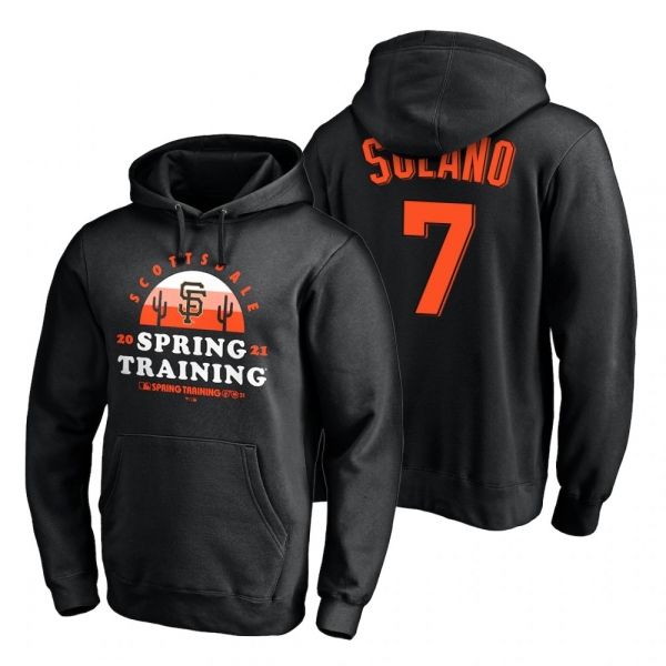 San Francisco Giants Donovan Solano Black 2021 Spring Training Upper Decker Pullover Hoodie