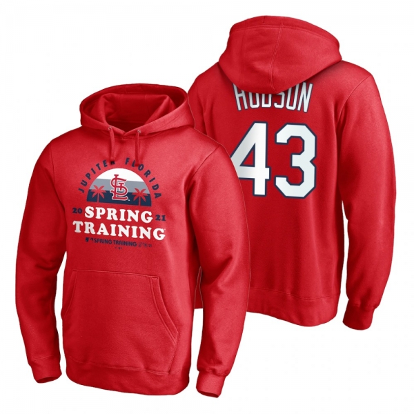 St. Louis Cardinals Dakota Hudson Red 2021 Spring Training Upper Decker Pullover Hoodie