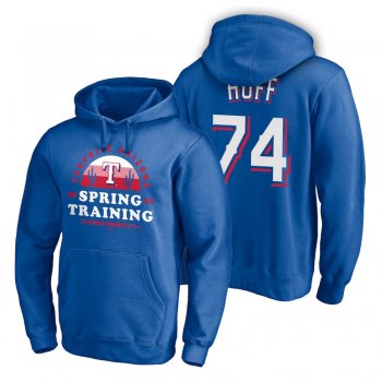 Texas Rangers Sam Huff Royal 2021 Spring Training Upper Decker Pullover Hoodie