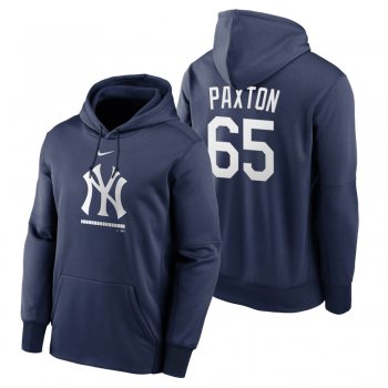 New York Yankees James Paxton Navy Legacy Performance Pullover Hoodie