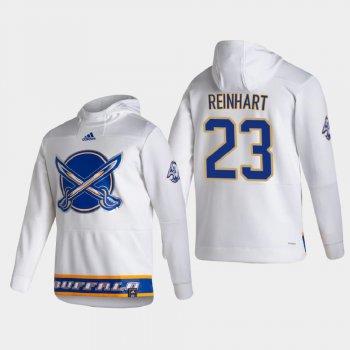 Men's Buffalo Sabres Sam Reinhart #23 2021 Reverse Retro Authentic Pullover Special Edition White Hoodie