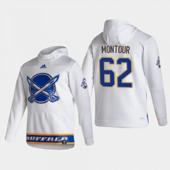 Men's Buffalo Sabres Brandon Montour #62 2021 Reverse Retro Authentic Pullover Special Edition White Hoodie