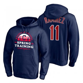 Cleveland Indians Jose Ramirez Navy 2021 Spring Training Upper Decker Pullover Hoodie