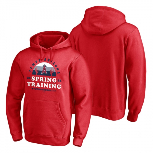 Los Angeles Angels Red 2021 Spring Training Upper Decker Pullover Hoodie