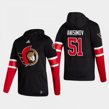 Men's Ottawa Senators Artem Anisimov #51 2021 Reverse Retro Authentic Pullover Special Edition Black Hoodie