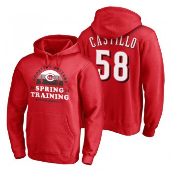 Cincinnati Reds Luis Castillo Red 2021 Spring Training Upper Decker Pullover Hoodie