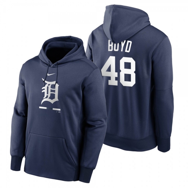 Detroit Tigers Matthew Boyd Navy Legacy Performance Pullover Hoodie