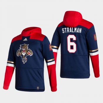 Men's HoodieMen's Florida Panthers Anton Stralman #6 2021 Reverse Retro Authentic Pullover Navy Hoodie