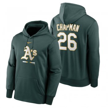 Oakland Athletics Matt Chapman Green Legacy Performance Pullover Hoodie