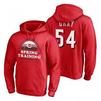 Cincinnati Reds Sonny Gray Red 2021 Spring Training Upper Decker Pullover Hoodie