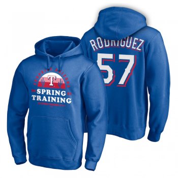 Texas Rangers Joely Rodriguez Royal 2021 Spring Training Upper Decker Pullover Hoodie