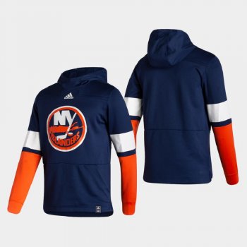 Men's New York Islanders Navy 2021 Reverse Retro Authentic Pullover Special Edition Hoodie