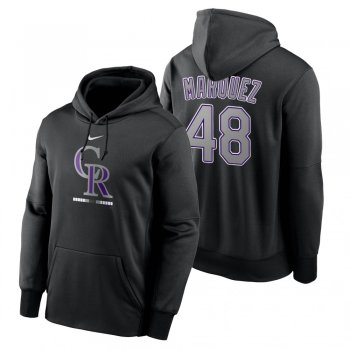 Colorado Rockies German Marquez Black Legacy Performance Pullover Hoodie