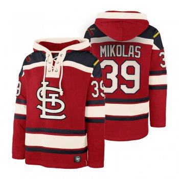 St. Louis Cardinals Miles Mikolas Red Legacy Vintage Hockey Lacer Hoodie