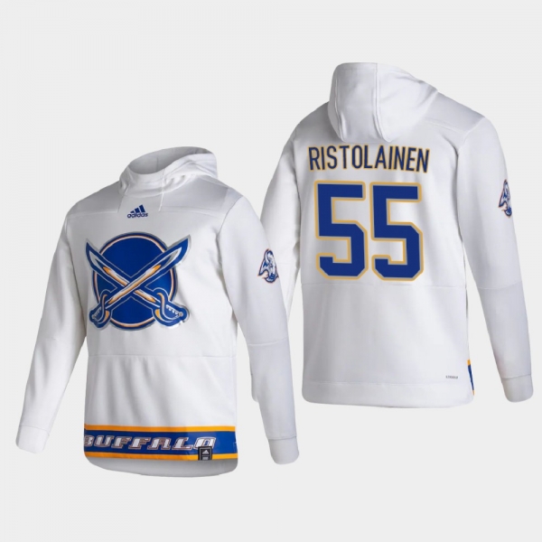 Men's Buffalo Sabres Rasmus Ristolainen #55 2021 Reverse Retro Authentic Pullover Special Edition White Hoodie