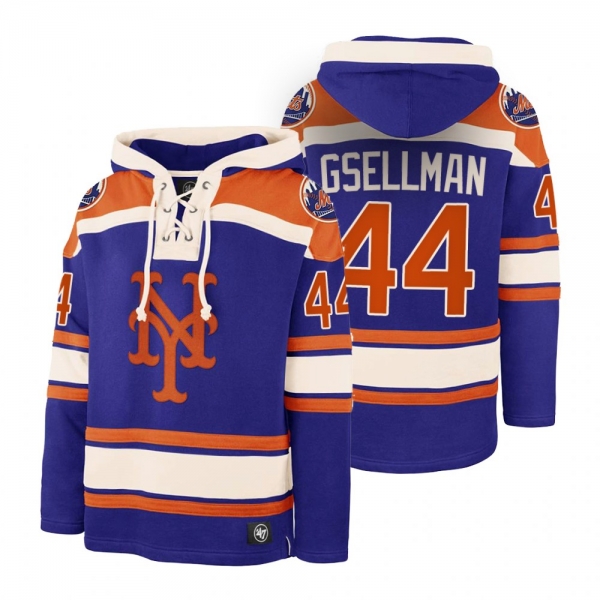 New York Mets Robert Gsellman Royal Legacy Vintage Hockey Lacer Hoodie