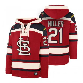 St. Louis Cardinals Andrew Miller Red Legacy Vintage Hockey Lacer Hoodie