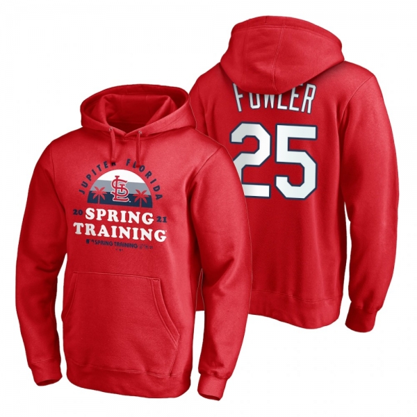 St. Louis Cardinals Dexter Fowler Red 2021 Spring Training Upper Decker Pullover Hoodie