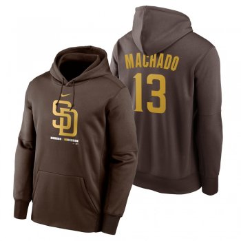 San Diego Padres Manny Machado Brown Legacy Performance Pullover Hoodie