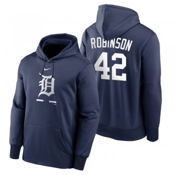 Detroit Tigers Jackie Robinson Navy Legacy Performance Pullover Hoodie