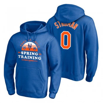 New York Mets Marcus Stroman Royal 2021 Spring Training Upper Decker Pullover Hoodie