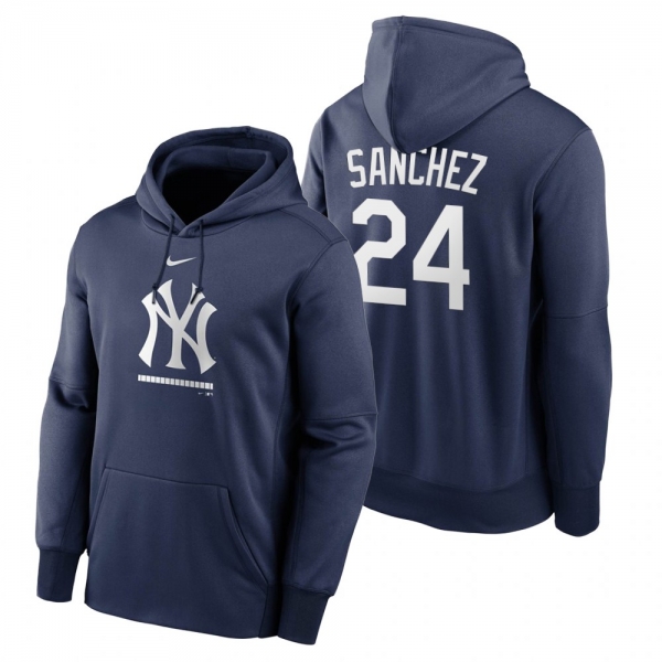 New York Yankees Gary Sanchez Navy Legacy Performance Pullover Hoodie