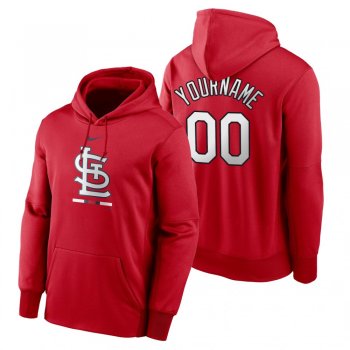 St. Louis Cardinals Custom Red Legacy Performance Pullover Hoodie