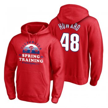 Philadelphia Phillies Spencer Howard Red 2021 Spring Training Upper Decker Pullover Hoodie