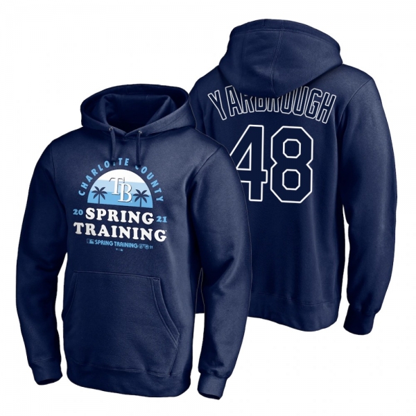 Tampa Bay Rays Ryan Yarbrough Red 2021 Spring Training Upper Decker Pullover Hoodie