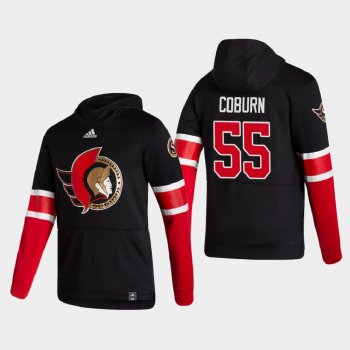 Men's Ottawa Senators Braydon Coburn #55 2021 Reverse Retro Authentic Pullover Special Edition Black Hoodie