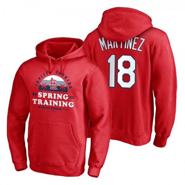 St. Louis Cardinals Carlos Martinez Red 2021 Spring Training Upper Decker Pullover Hoodie