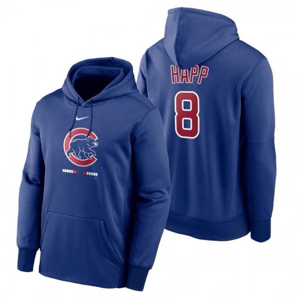 Chicago Cubs Ian Happ Royal Legacy Performance Pullover Hoodie