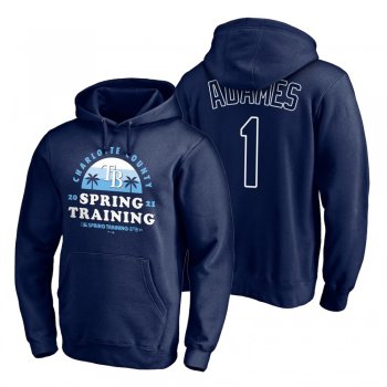 Tampa Bay Rays Willy Adames Red 2021 Spring Training Upper Decker Pullover Hoodie