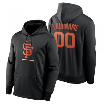 San Francisco Giants Custom Black Legacy Performance Pullover Hoodie