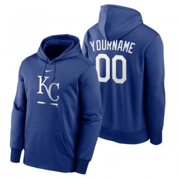 Kansas City Royals Custom Royal Legacy Performance Pullover Hoodie