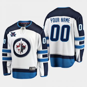 Winnipeg Jets #00 Custom 2020-21 10th Anniversary Away Honor Dale Hawerchuk White Jersey