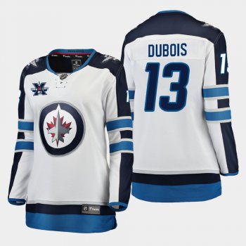 Women's Winnipeg Jets Pierre-Luc Dubois #13 2020-21 10th Anniversary Away Honor Dale Hawerchuk White Jersey