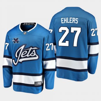 Winnipeg Jets #27 Nikolaj Ehlers 2020-21 10th Anniversary Alternate Honor Dale Hawerchuk Blue Jersey