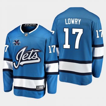 Winnipeg Jets #17 Adam Lowry 2020-21 10th Anniversary Alternate Honor Dale Hawerchuk Blue Jersey