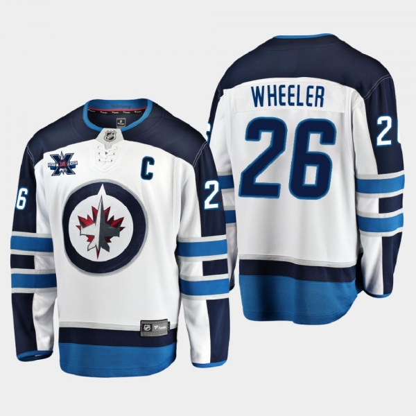 Winnipeg Jets #26 Blake Wheeler 2020-21 10th Anniversary Away Honor Dale Hawerchuk White Jersey