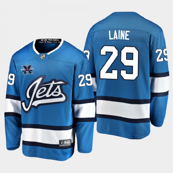 Winnipeg Jets #29 Patrik Laine 2020-21 10th Anniversary Alternate Honor Dale Hawerchuk Blue Jersey