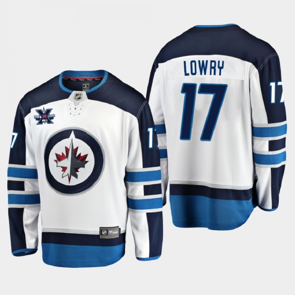 Winnipeg Jets #17 Adam Lowry 2020-21 10th Anniversary Away Honor Dale Hawerchuk White Jersey