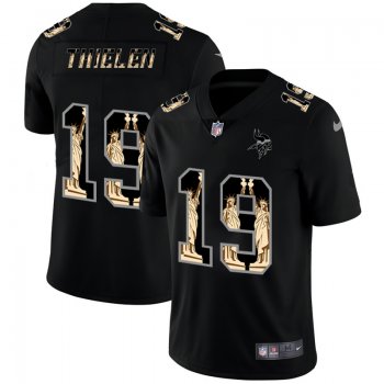 Men's Minnesota Vikings #19 Adam Thielen Statue Of Liberty Black NFL Jersey